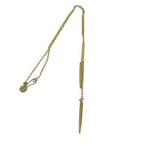 Soko Jicho Lariat Gold Tone‎ 23” Bullet Long Horn Necklace